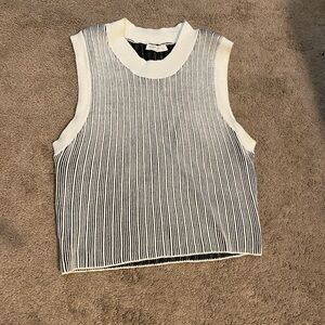 Black and white sleeveless tank